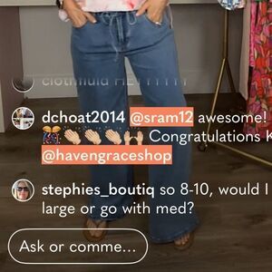 4 - Wide Leg Denim - NWT Haven Grace Shop Collection by Katie - Women’s Size 12